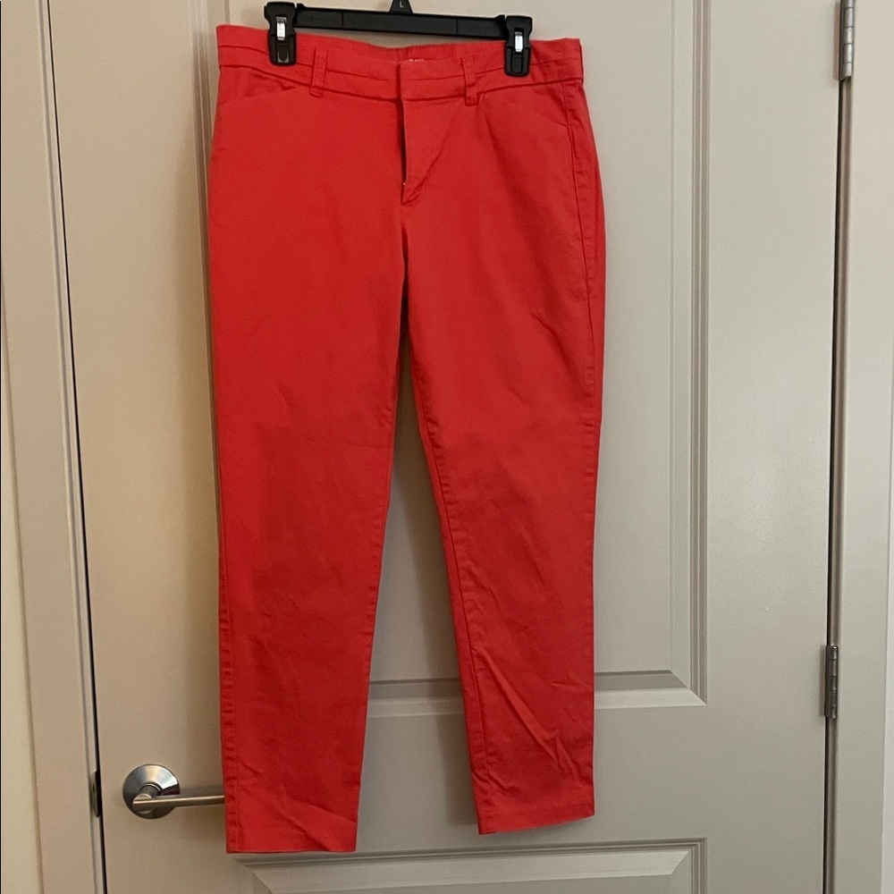 Khakis by GAP Slim City La Coupe Urbaine Etrote Coral Red  Pants